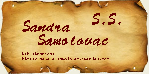 Sandra Samolovac vizit kartica